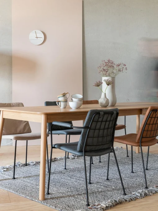 Mesa De Comedor Extensible De Madera De Fresno Glimps, 180- 240 X 90 Cm