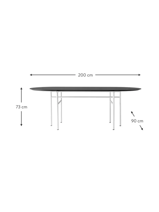 Mesa De Comedor Ovalada Snaregade, 210 X 95 Cm
