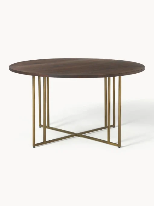 Mesa De Comedor Redonda De Madera De Mango Luca, Tamanos Diferentes