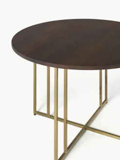 Mesa De Comedor Redonda De Madera De Mango Luca, Tamanos Diferentes