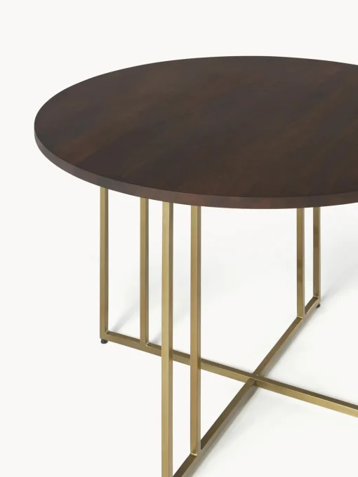 Mesa De Comedor Redonda De Madera De Mango Luca, Tamanos Diferentes