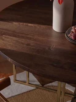 Mesa De Comedor Redonda De Madera De Mango Luca, Tamanos Diferentes