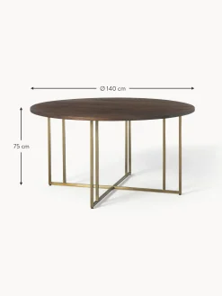Mesa De Comedor Redonda De Madera De Mango Luca, Tamanos Diferentes