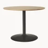 Mesa De Comedor Redonda En Fresno Menorca, O 100 Cm
