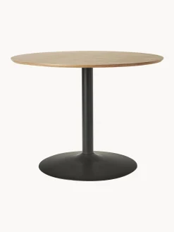 Mesa De Comedor Redonda En Fresno Menorca, O 100 Cm
