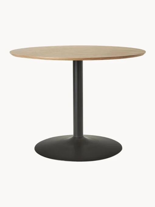 Mesa De Comedor Redonda En Fresno Menorca, O 100 Cm