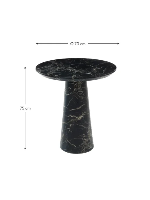 Mesa De Comedor Redonda En Aspecto Marmol Disc