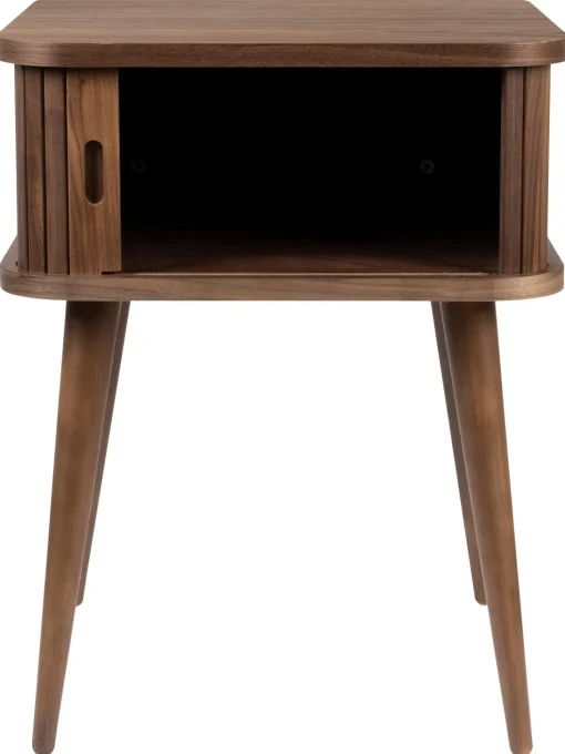 Mesita De Noche De Madera Barbier, Puerta Corredera