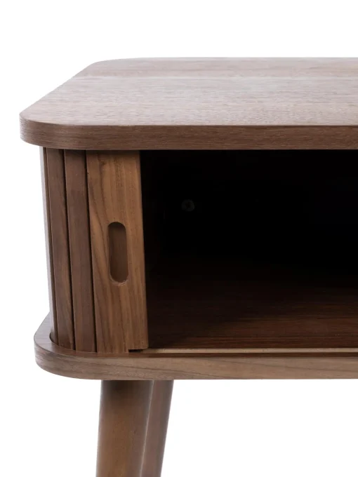Mesita De Noche De Madera Barbier, Puerta Corredera