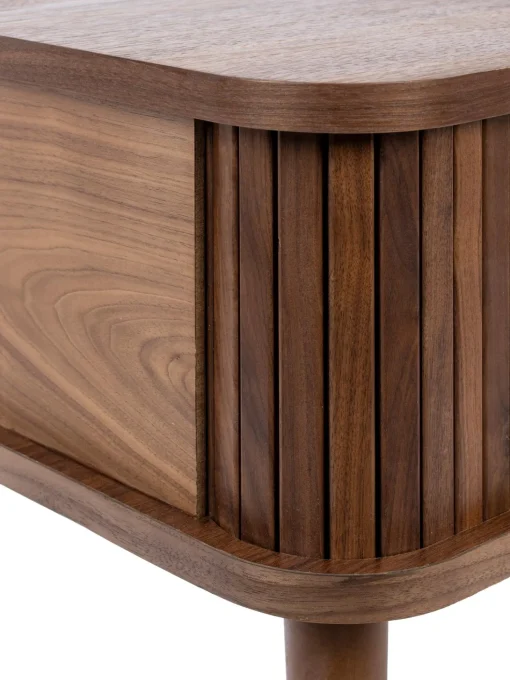 Mesita De Noche De Madera Barbier, Puerta Corredera