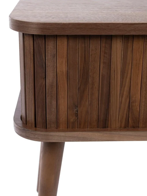 Mesita De Noche De Madera Barbier, Puerta Corredera