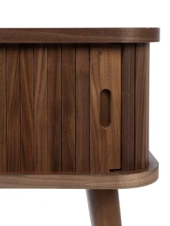 Mesita De Noche De Madera Barbier, Puerta Corredera