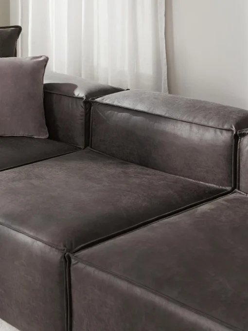 Modulo Central Sofa De Cuero Reciclado Lennon