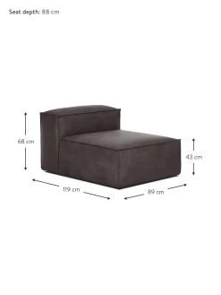 Modulo Central Sofa De Cuero Reciclado Lennon