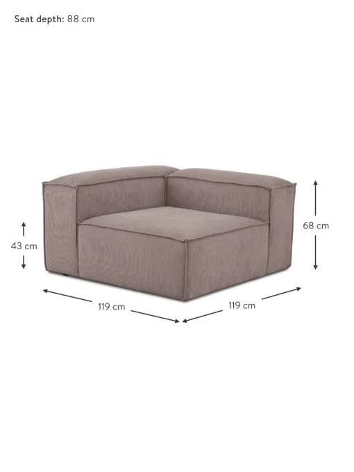Modulo De Esquina De Pana Sofa Lennon
