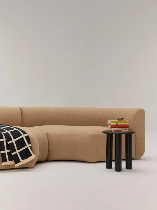 Modulo De Esquina Redondo En Tejido Boucle Sofa Sofia