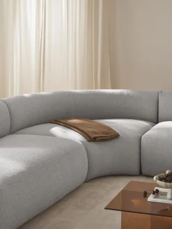 Modulo De Esquina Redondo En Tejido Boucle Sofa Sofia