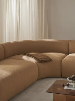 Modulo De Esquina Redondo En Tejido Boucle Sofa Sofia