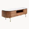 Mueble Tv Artesanal De Madera De Mango Y Marmol Grace