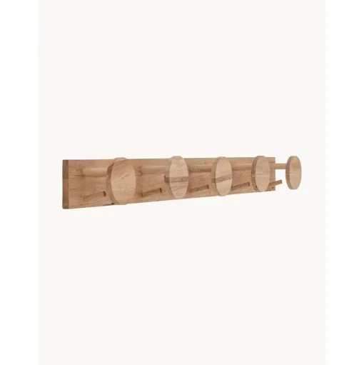 Perchero De Pared De Madera De Caucho Emme, 10 Gancho
