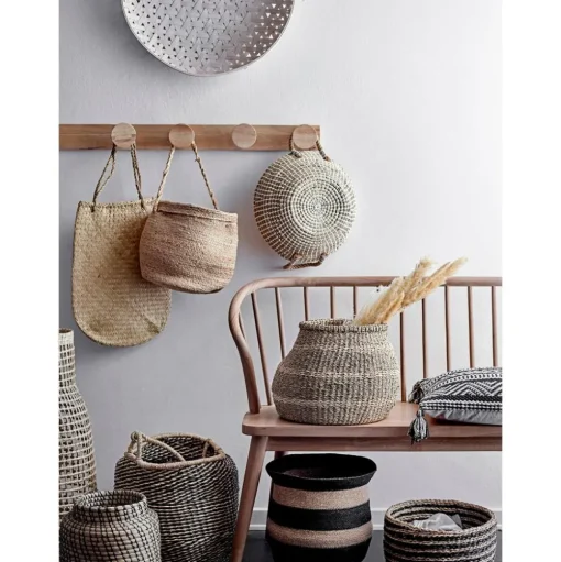 Perchero De Pared De Madera De Caucho Emme, 10 Gancho
