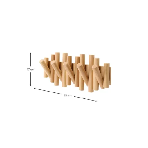 Perchero De Pared De Madera De Pino Picket
