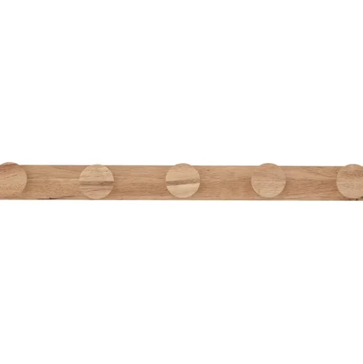 Perchero De Pared De Madera De Caucho Emme, 10 Gancho