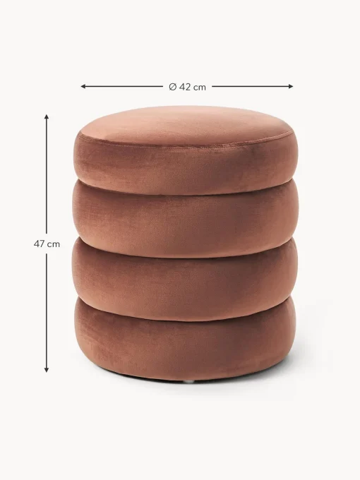 Puf De Terciopelo Alto