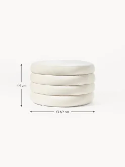 Puf Grande De Terciopelo Alto, Con Espacio De Almacenamiento