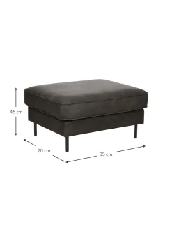 Reposapies Puf De Cuero Reciclado Hunter