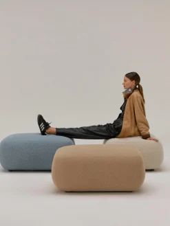 Reposapies Puf En Tejido Boucle Sofia