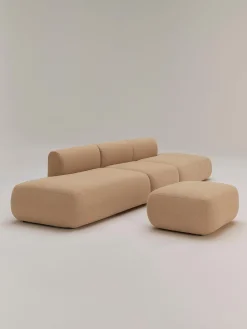 Reposapies Puf En Tejido Boucle Sofia
