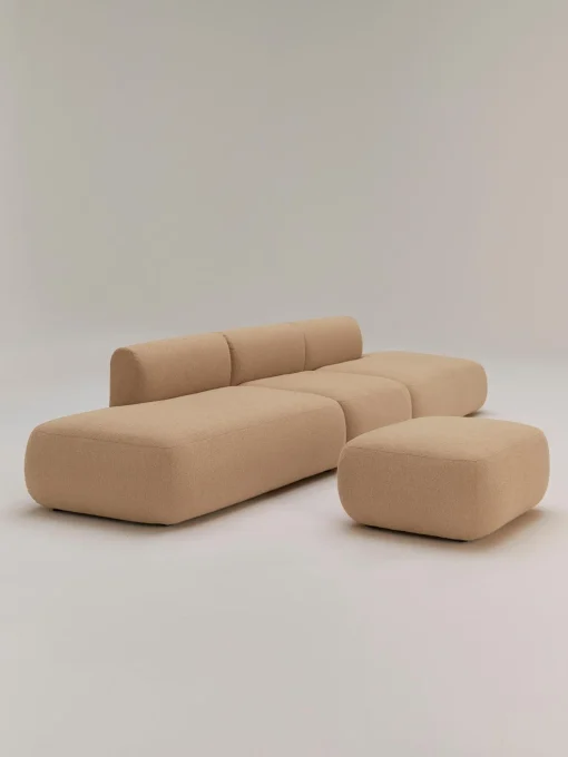 Reposapies Puf En Tejido Boucle Sofia