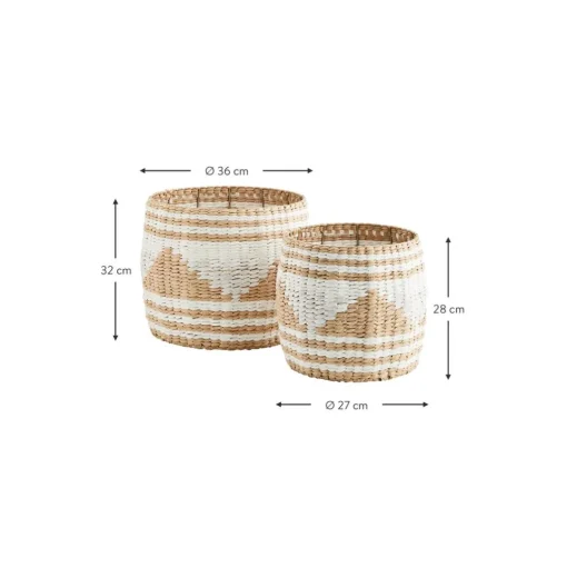 Set De Cestas De Jacinto De Agua Pyramid, 2 Uds.