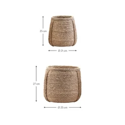 Set De Cestas Plata, 2 Uds.