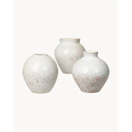 Set De Jarrones De Ceramica Ingrid, 3 Pzas.