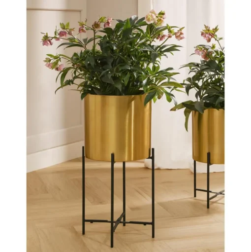 Set De Maceteros De Metal Mina, 2 Uds.