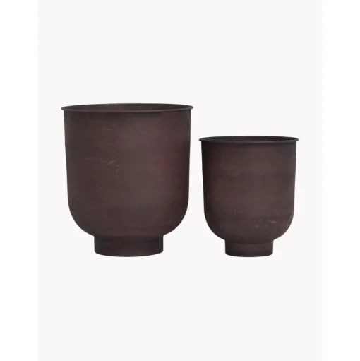 Set De Maceteros Grandes De Metal Vig, 2 Uds.