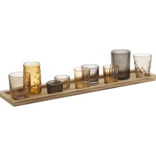Set De Portavelas De Vidrio Wessel, 10 Pzas.