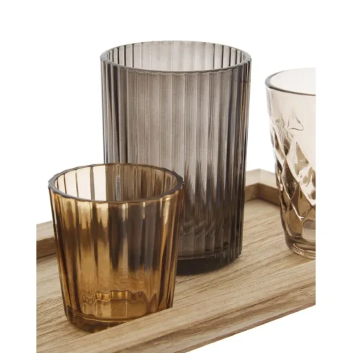 Set De Portavelas De Vidrio Wessel, 10 Pzas.