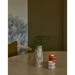 Set De Portavelas Y Candelabros 2En1 De Marmol Orta, 2 Uds.