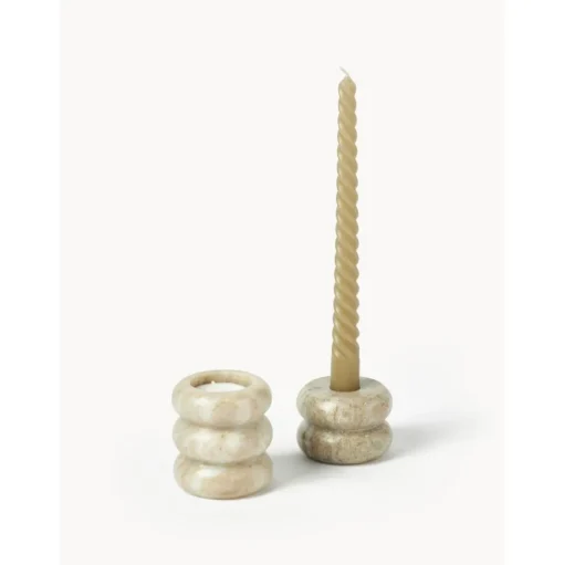 Set De Portavelas Y Candelabros 2En1 De Marmol Orta, 2 Uds.