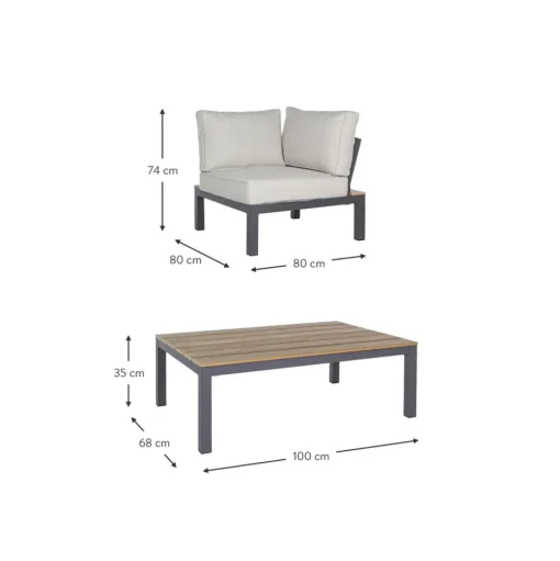 Set Lounge De Exterior Elias, 4 Pzas.