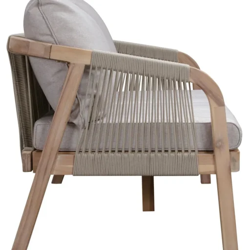 Set Lounge Para Exterior De Madera De Acacia Lu, 4 Pzas.