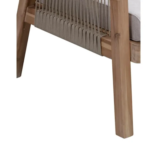 Set Lounge Para Exterior De Madera De Acacia Lu, 4 Pzas.