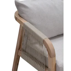 Set Lounge Para Exterior De Madera De Acacia Lu, 4 Pzas.
