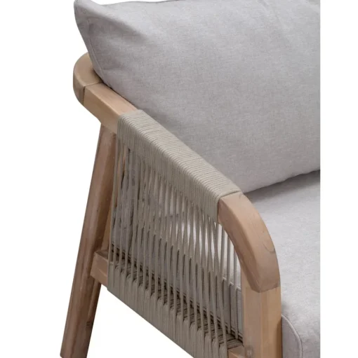 Set Lounge Para Exterior De Madera De Acacia Lu, 4 Pzas.