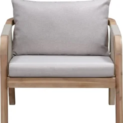 Set Lounge Para Exterior De Madera De Acacia Lu, 4 Pzas.
