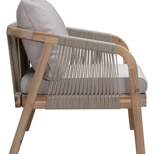 Set Lounge Para Exterior De Madera De Acacia Lu, 4 Pzas.