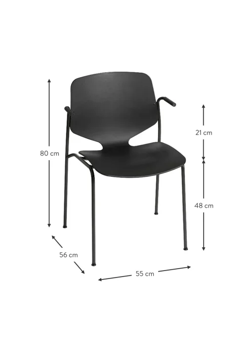 Silla Con Reposabrazos Artesanal De Plastico Nova Sea